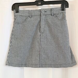 John Galt Houndstooth Micro Mini Skirt Small